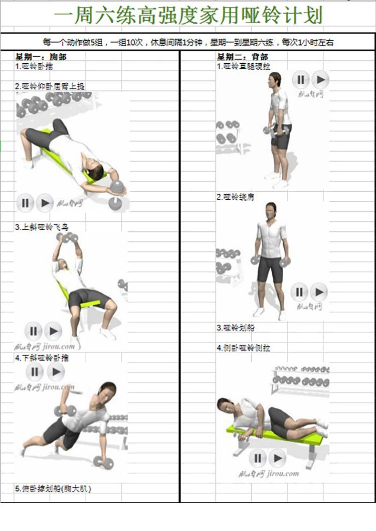 高強(qiáng)度家用啞鈴計劃-1
