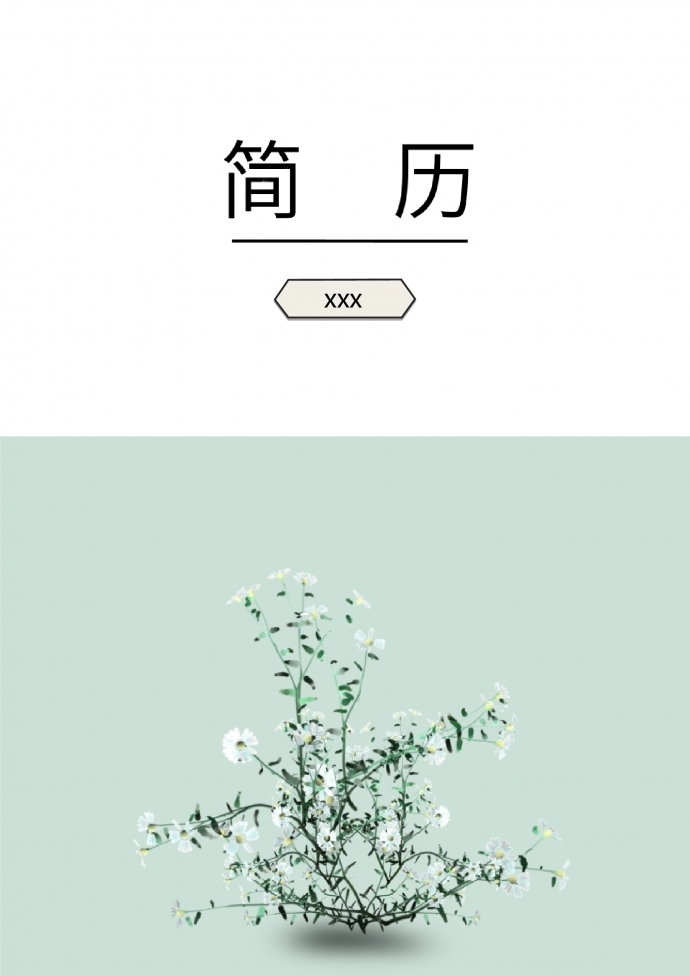 湖藍(lán)色小清新品牌化妝包設(shè)計師簡歷模板