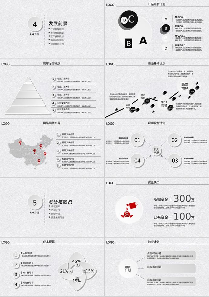 2019創(chuàng)意石灰色商業(yè)創(chuàng)業(yè)融資計劃書-3