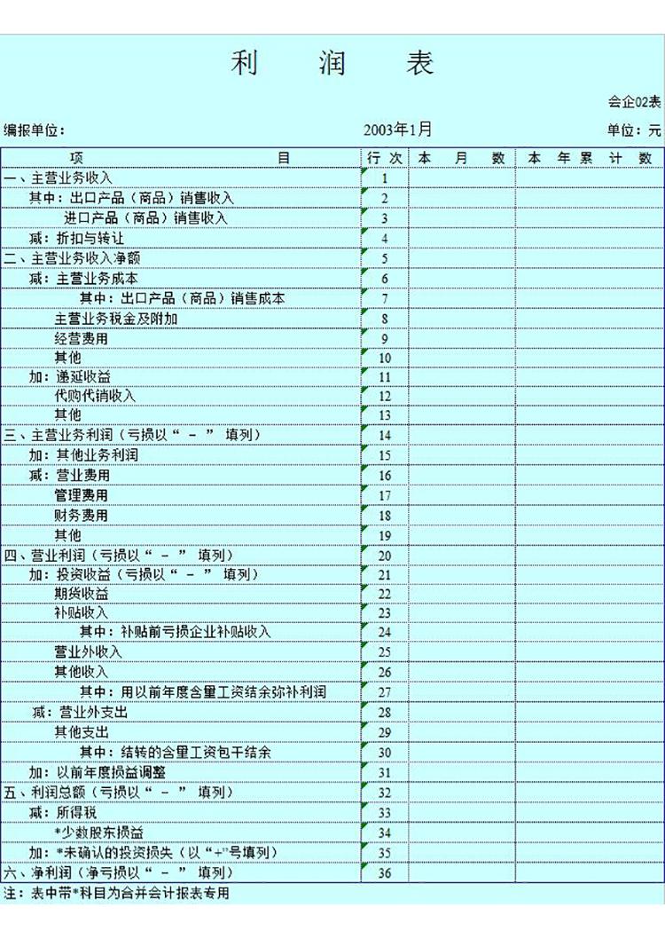 公司利潤表-1