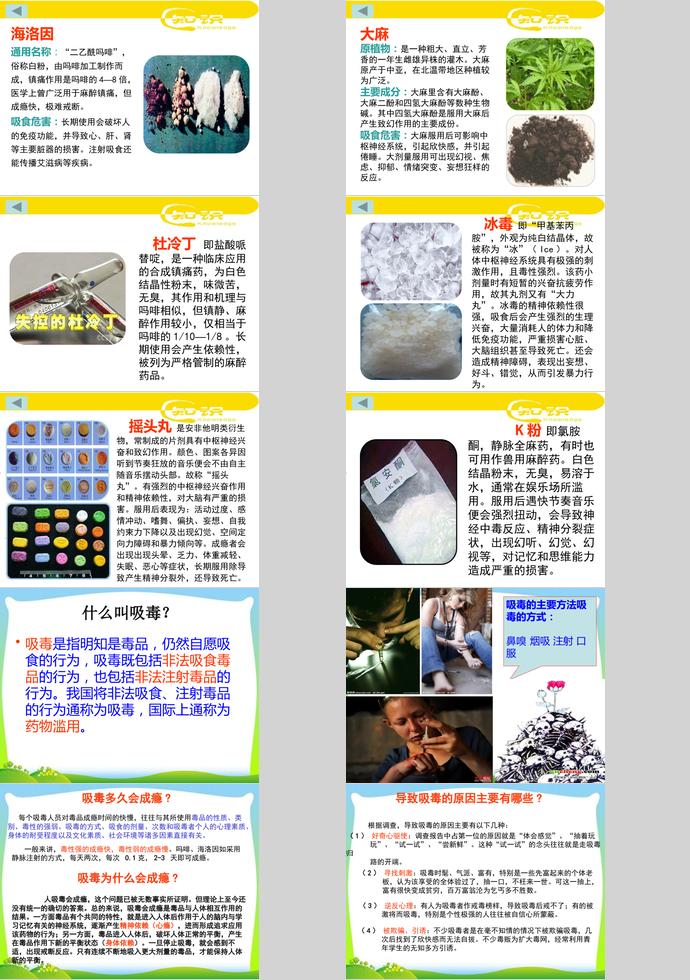 黃色系個(gè)性風(fēng)珍愛生命遠(yuǎn)離毒品ppt模板-1