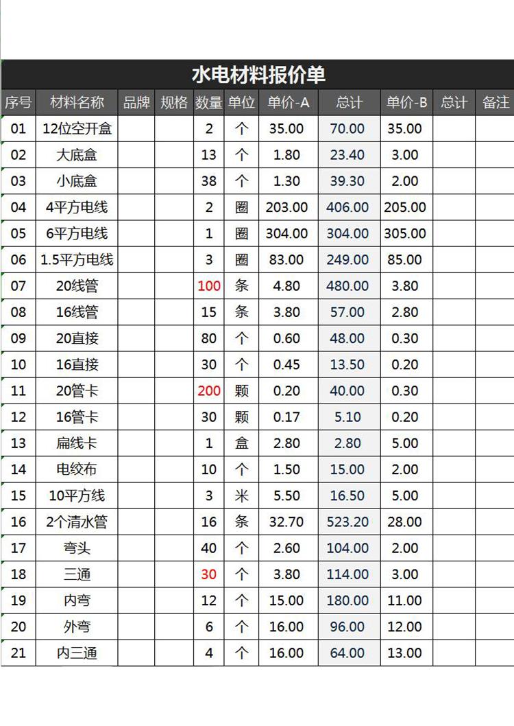 水電材料報價單-1