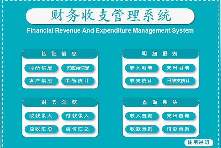 藍色財務收支管理系統Excel模板-1