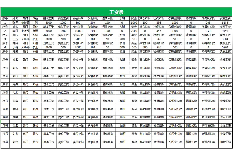 員工工資條模板生成系統(tǒng)-1