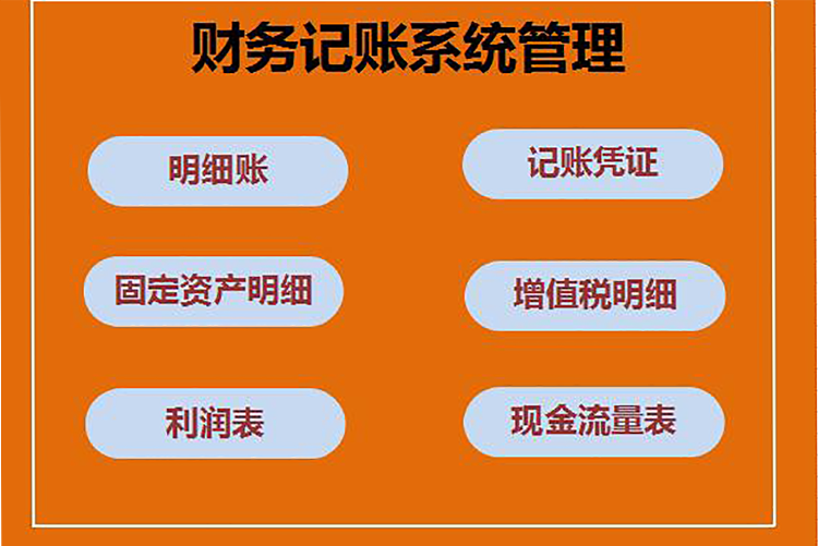 橙色系財務記賬系統管理模板-1