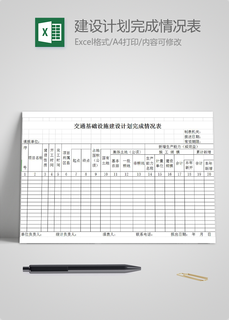 交通基礎設施建設計劃完成情況表