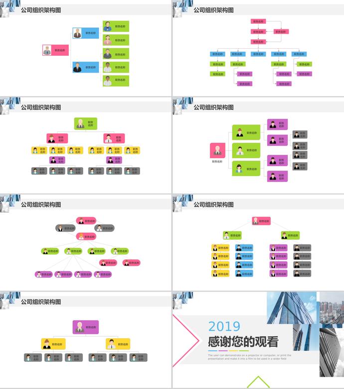 工作組織架構(gòu)圖PPT模板-2