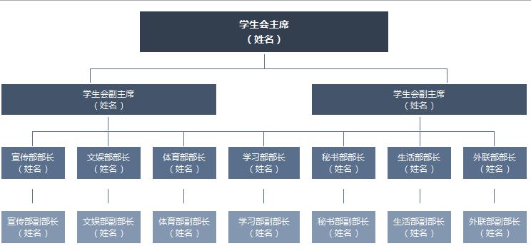 學生會組織架構(gòu)圖excel模板