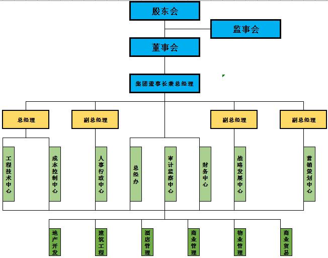 彩色集團(tuán)公司組織架構(gòu)圖excel模板