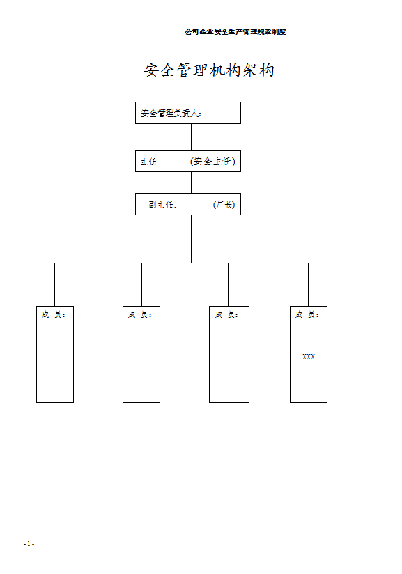 公司企業安全生產管理規章制度匯編word模板