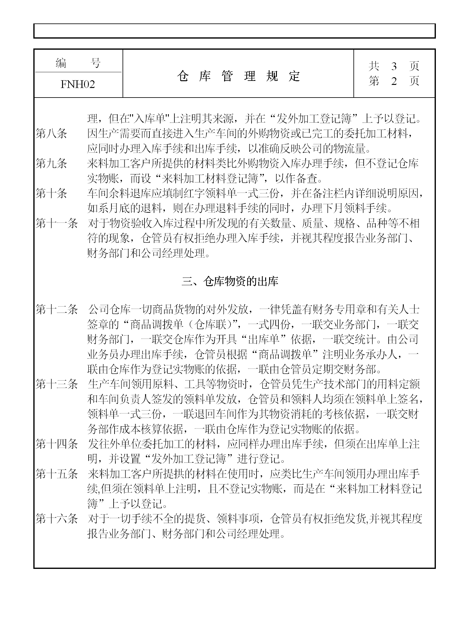現代企業(yè)倉庫管理制度word模板-1