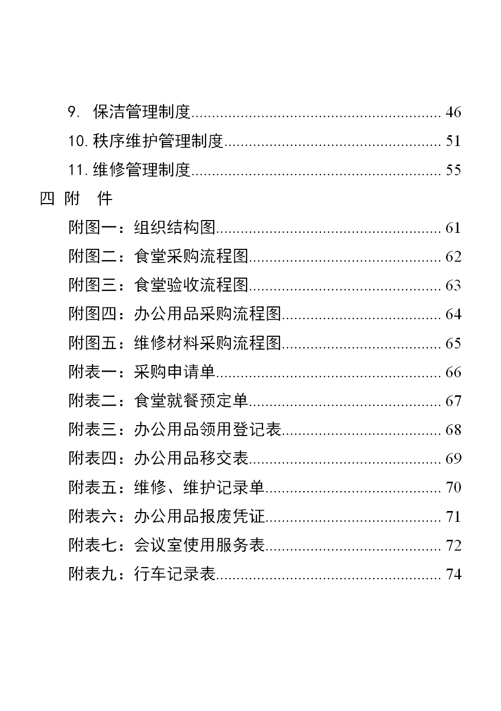 行政事業(yè)單位后勤服務中心管理制度匯編word模板-1