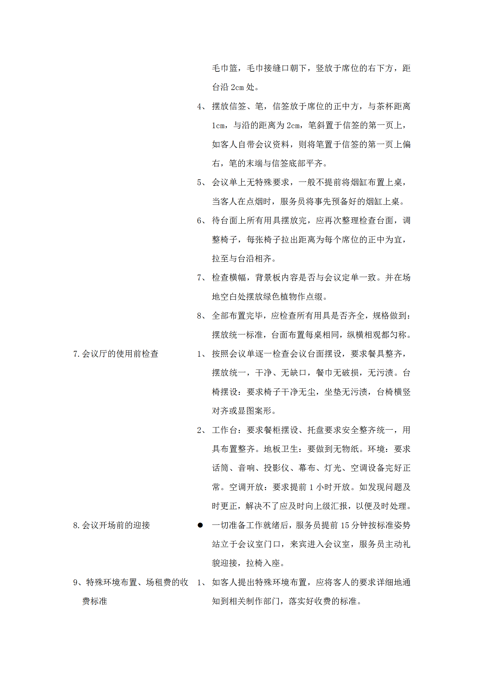 餐飲部會議操作規(guī)范與標(biāo)準(zhǔn)word模板-1