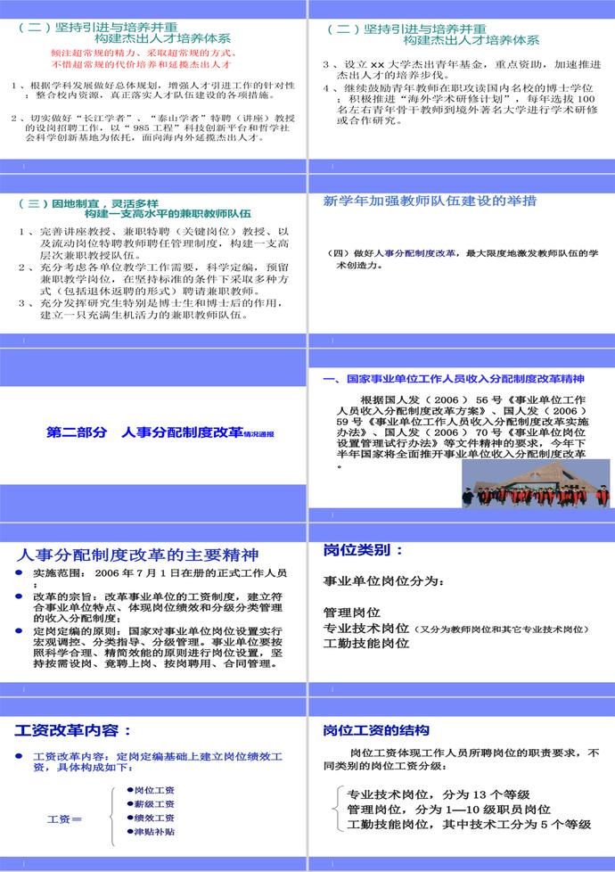 人才隊伍建設與人事分配制度ppt模板-2
