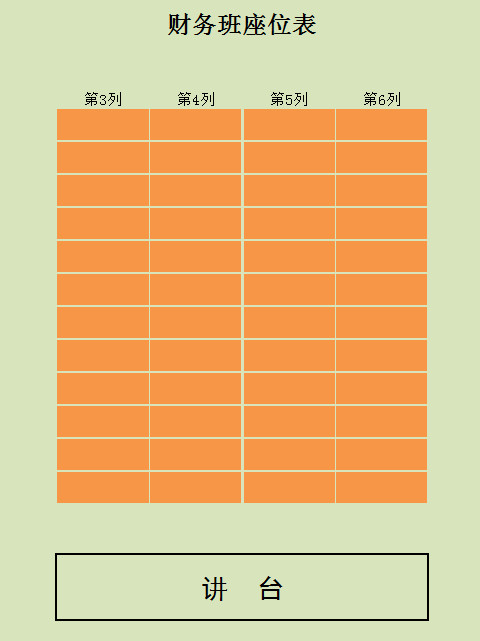 財(cái)務(wù)班座位表模板-1
