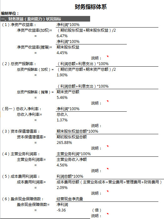 財(cái)務(wù)分析系統(tǒng)明細(xì)表-1