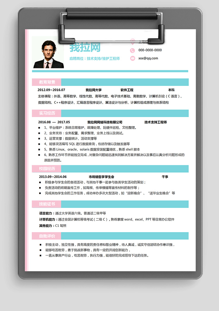 C++程序設(shè)計技術(shù)負責人簡歷模板-1