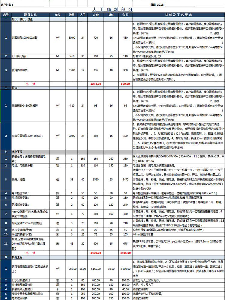 裝修全包報(bào)價(jià)單-1